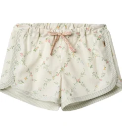 Børn Wheat Shorts - Inger - Ivory Checked Flowers