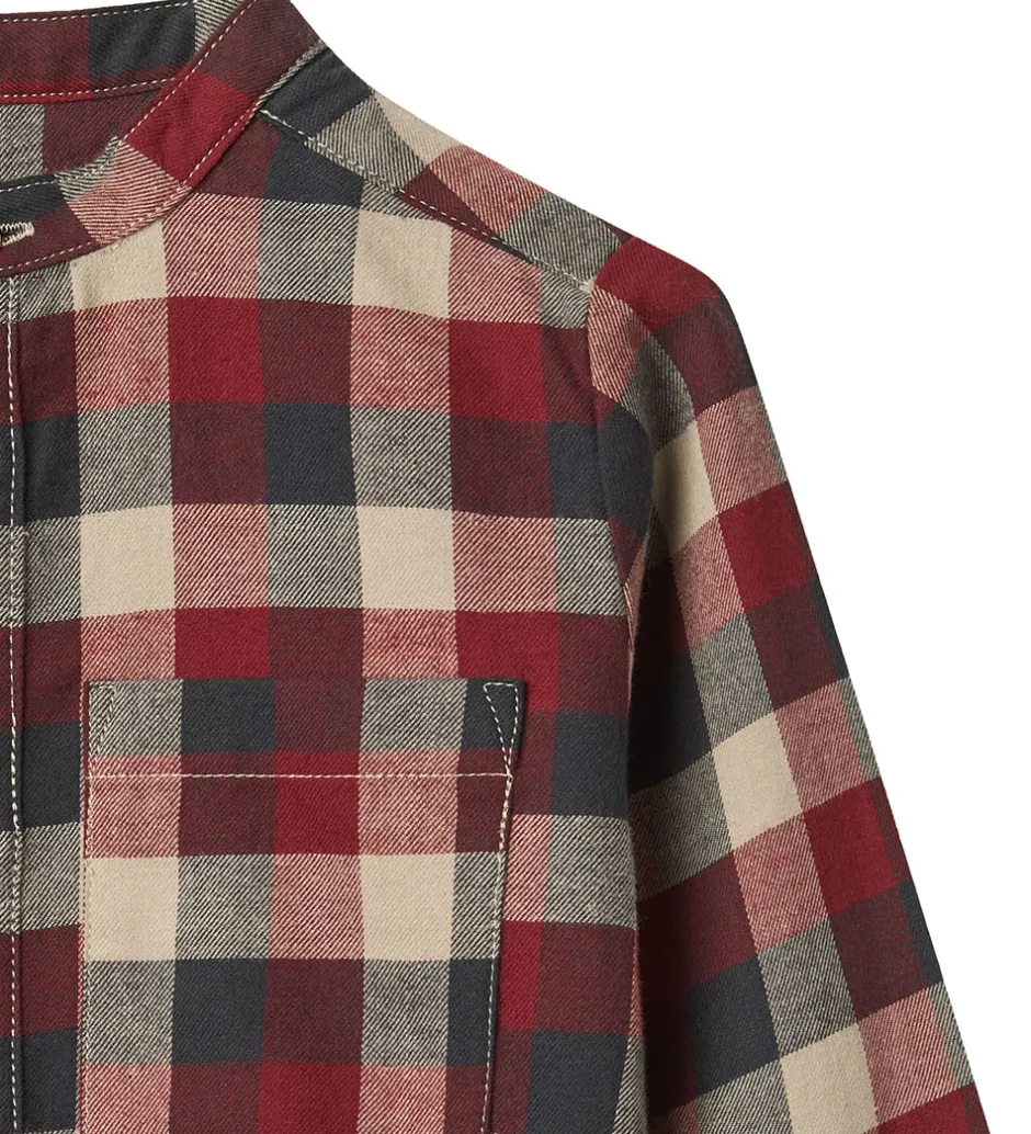 Børn Wheat Skjorte - Willum - Red Blue Check