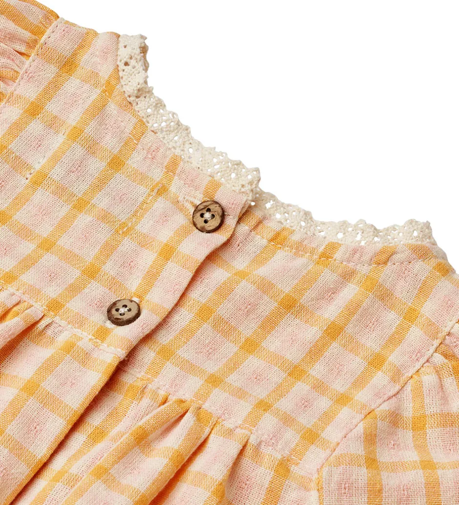 Børn Wheat Sommerdragt - Margit - Yellow Check