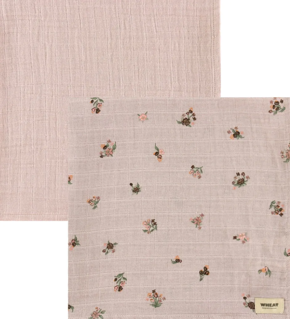 Stofbleer|Pusletid*Wheat Stofbleer - 2-Pak - 65x65 cm - Muslin Kaja - Soft Lilac