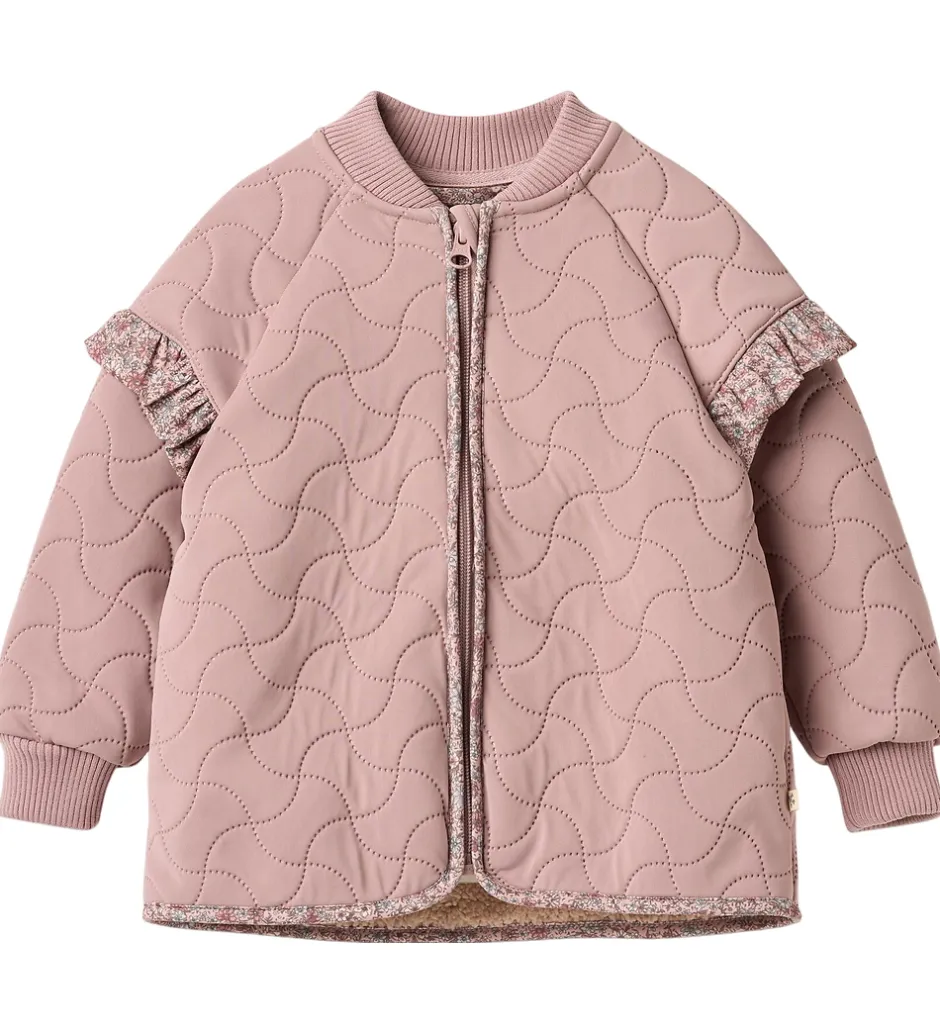 Termotøj*Wheat Termojakke m. Fleece - Ellas - Warm Rose m. Blomster