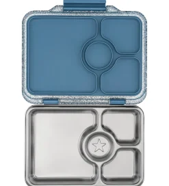 Skole|Madkasser*Yumbox Madkasse m. 4 Rum - Bento Steel - Paris Blue Glitter