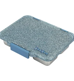 Skole|Madkasser*Yumbox Madkasse m. 4 Rum - Bento Steel - Paris Blue Glitter