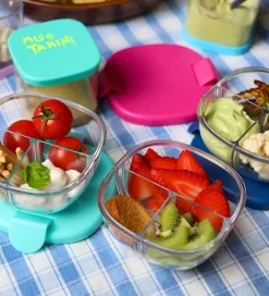 Skole|Madkasser*Yumbox Snack Bowl - 3 Rum - Raspberry Pink